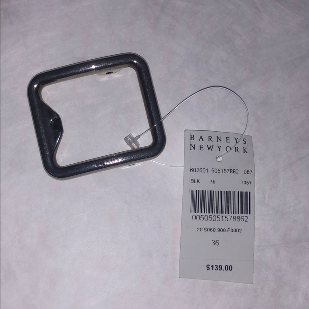 Prada belt buckle silver size 36 NWT
